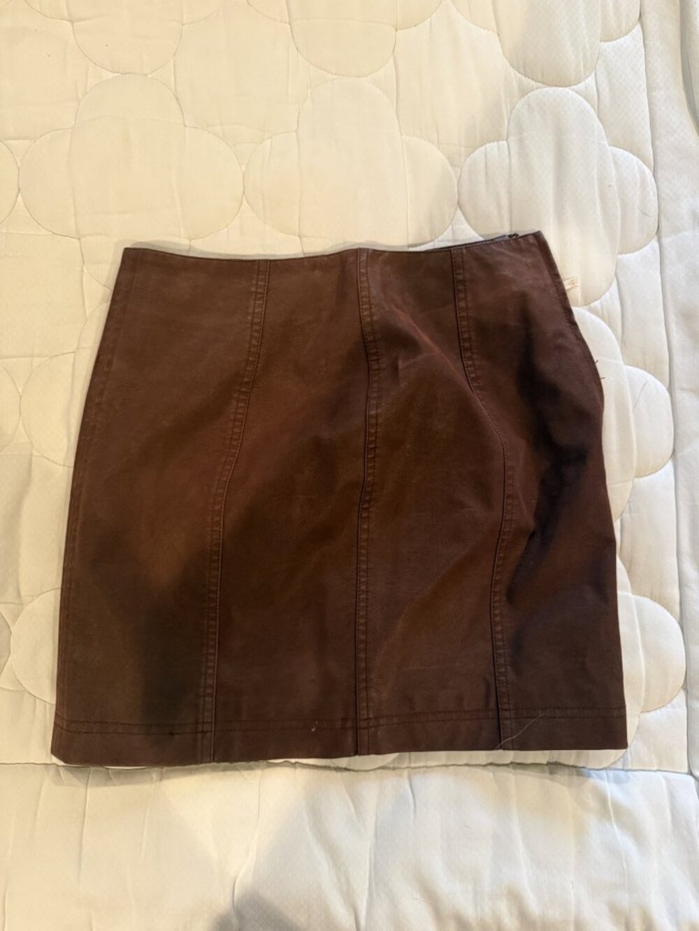 Free People Brown Vegan Suede Mini Skirt Size 2